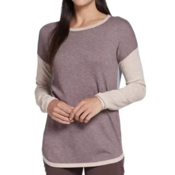 Smartwool Shadow Pine Colorblock Merino Wool Sweater - Picture 10 of 11